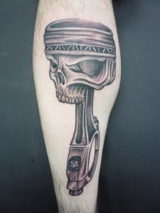 Skull Piston Tattoo