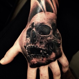 Skull Tattoo on Hand