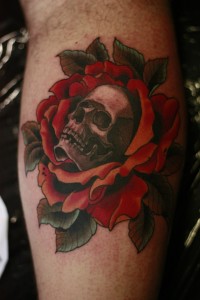 Skull and Roses Tattoo Images