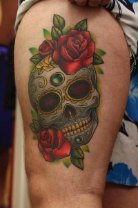 Skull and Roses Tattoo Pictures