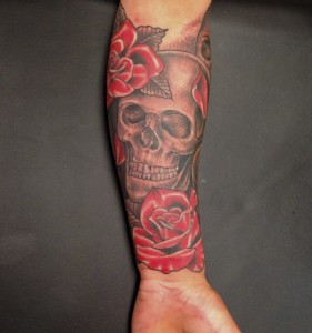 Skulls and Roses Tattoo