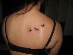 Small Bird Tattoos on Back