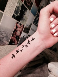 Small Bird Tattoos on Hand