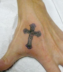 Small Crucifix Tattoos
