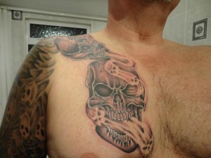 Smoke Tattoos on Chest