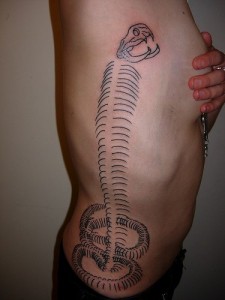 Snake Skeleton Tattoo