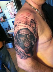 Soldier Gas Mask Tattoo