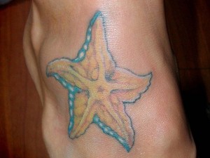 Starfish Tattoo on Foot