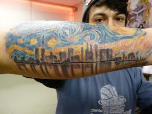 Starry Night Tattoo Forearm