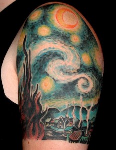 Starry Night Tattoo Shoulder