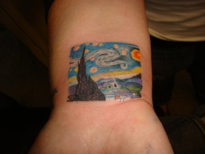 Starry Night Tattoo Small