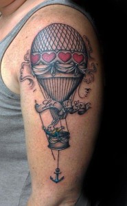Steampunk Hot Air Balloon Tattoo