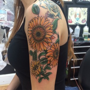 Sunflower Sleeve Tattoos