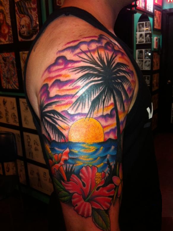 Sunset Tattoos Designs Ideas and Meaning Tattoos For You