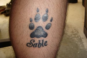 Tattoos of Dog Paw Prints