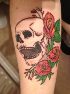 Tattoos of Skulls and Roses