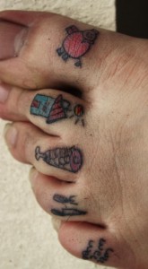 Tattoos on Toes