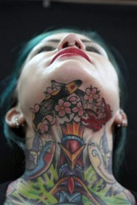 Throat Tattoos for Females