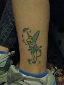 Tinkerbell Tattoo on Ankle