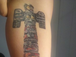 Totem Pole Eagle Tattoo