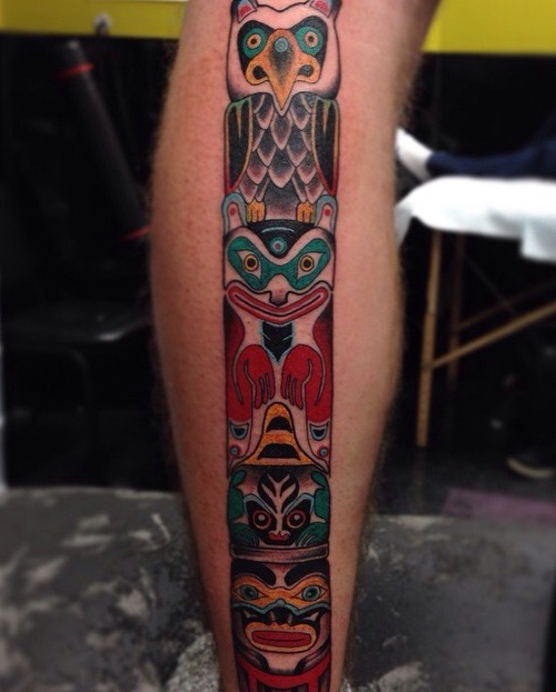 Totem Pole Tattoos Designs, Ideas and Meaning | Tattoos For You