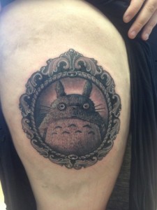 Totoro Thigh Tattoo