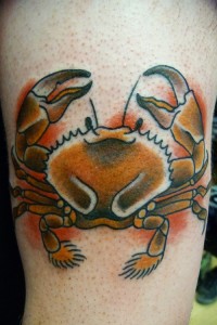 Traditional Crab Tattoo