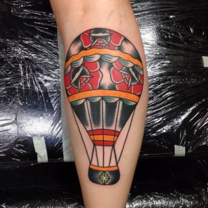 Traditional Hot Air Balloon Tattoo