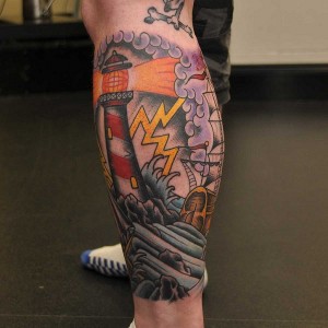 Traditional Leg Sleeve Tattoos