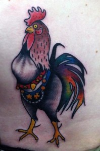 Traditional Rooster Tattoo
