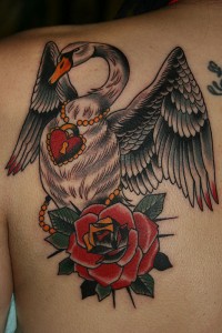 Traditional Swan Tattoo