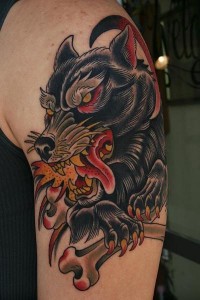 Traditional Werewolf Tattoo