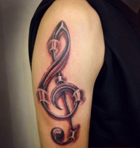 Treble Clef Tattoo