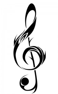 Treble Clef Tattoo Design