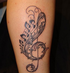 Treble Clef Tattoos