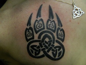 Tribal Bear Paw Tattoo