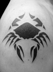 Tribal Crab Tattoo