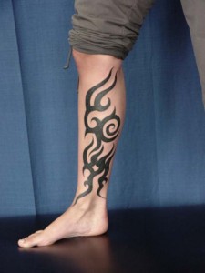 Tribal Shin Tattoos