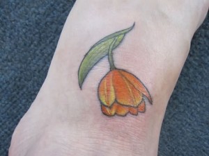 Tulip Tattoos on Foot