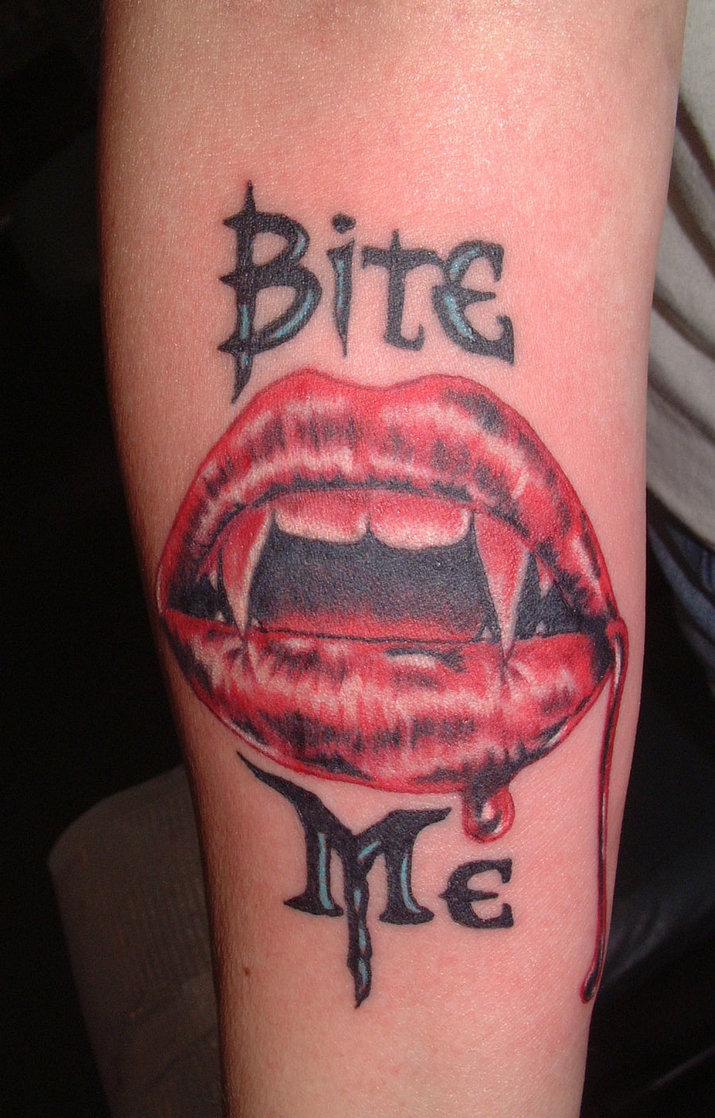 Vampire Lips Tattoo.