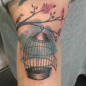 Vintage Bird Cage Tattoo