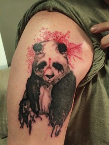 Watercolor Panda Tattoo