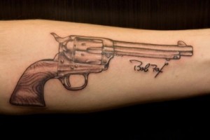 Western Pistol Tattoos