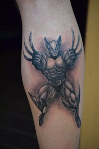 Wolverine Tattoo Black and White