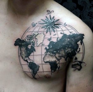 World Map Tattoo