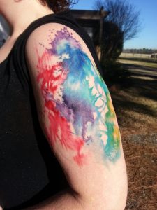 Abstract Watercolor Tattoo