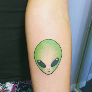 Alien Head Tattoo