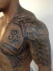 Armor Shoulder Tattoo