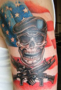 Army Skull Tattoo