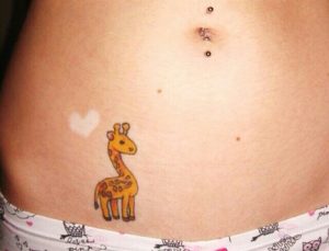 Baby Giraffe Tattoo